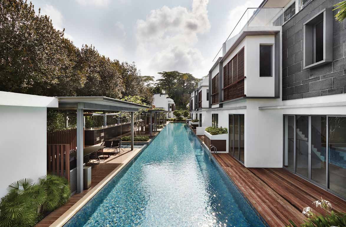 The pool landscape at Greenwood Mews (artist’s impression)