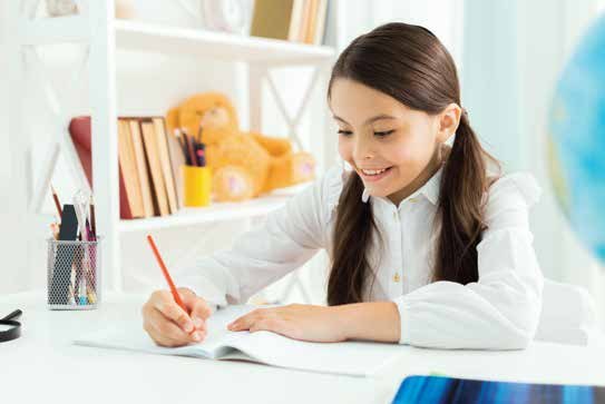 A child studying at home (for illustration)
